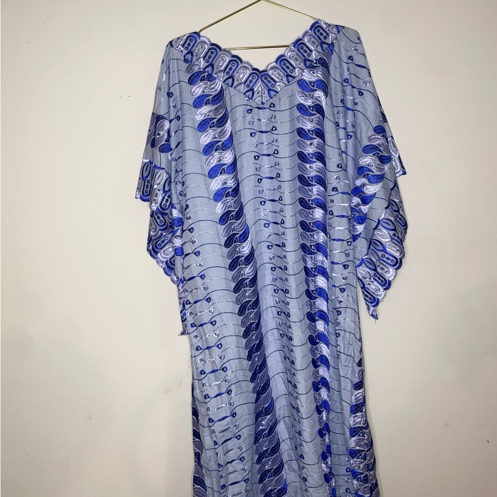 Blue Patterned Women's Dress